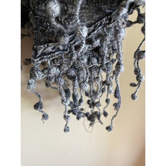 Indigo Thread Gray Embordered Duster Sz.S - Picture 7 of 8